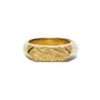 IX Studios Mini Brushed Hexagon Ring Forgyldt Sølv DMN0307GD