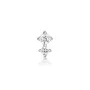 Ania Haie Double Sparkle Barbell Øreringe Sølv E035-07H