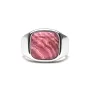 IX Studios Cushion Signet Rhodocrosite Ring Sølv DMN0282RHRHOCR