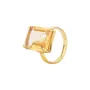 House of Vincent Candy Rock Yellow Citrine Ring Forgyldt Sølv VJ080-LRG-CI