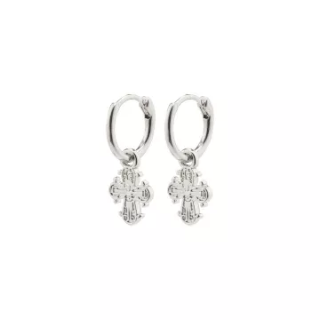 Pilgrim Øreringe til Herre, Dame udført i 925 Sterling Sølv, Genbrugsmateriale i en flot Sølv farve