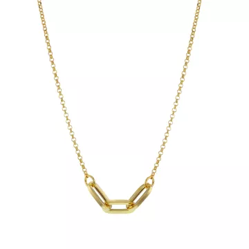 Hasla Halskæde til Dame udført i 925 Sterling Sølv i en flot Guld farve