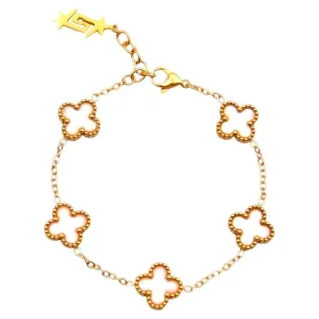 SKØR Armbånd til Herre, Dame udført i Rustfrit stål i en flot Guld, Hvid farve