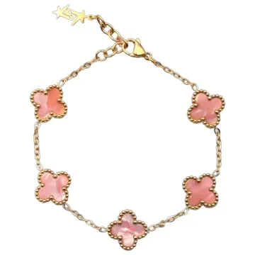 SKØR Armbånd til Herre, Dame udført i  i en flot Guld, Lyserød farve