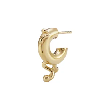 Maria Black Ørering Single til Dame udført i 925 Sterling Sølv i en flot Guld farve