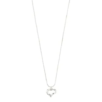 Pilgrim Halskæde til Dame udført i Messing i en flot Sølv farve