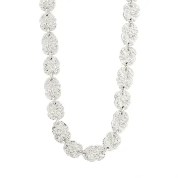 Pilgrim Halskæde til Dame udført i Messing i en flot Sølv farve