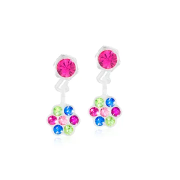 Blomdahl Øreringe til Dreng, Pige udført i Plast i en flot Multi farve