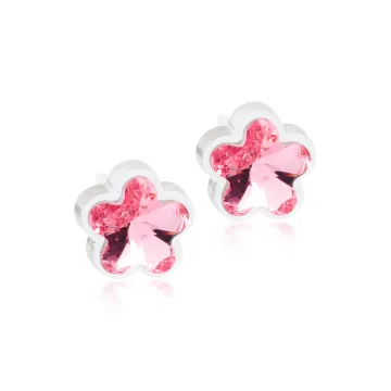 Blomdahl Øreringe til Dreng, Pige udført i Plast i en flot Lyserød farve