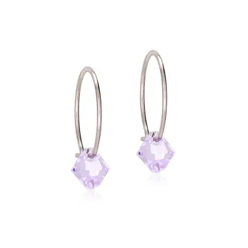 Blomdahl Øreringe til Dreng, Pige udført i Titanium i en flot Lilla farve
