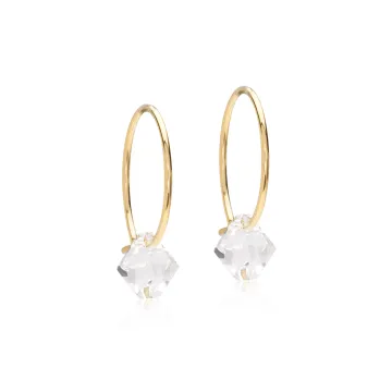 Blomdahl &Oslash;reringe til Dreng, Pige, Herre, Dame udf&oslash;rt i Titanium i en flot Guld farve