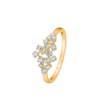 Mads Z Ring til Dame udført i Guld i en flot Blå, Guld farve