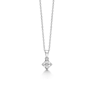 Mads Z Vedhæng til Dame udført i Hvidguld i en flot Sølv farve