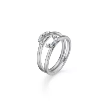 Mads Z Ring til Dame udført i Hvidguld i en flot Sølv farve