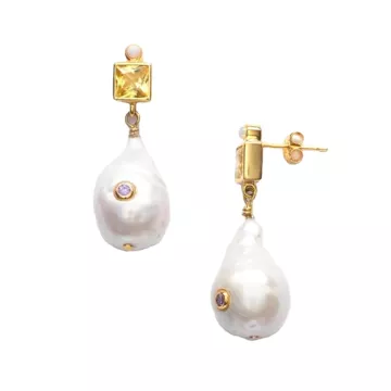 ANNI LU Øreringe til Dame udført i Messing i en flot Guld farve