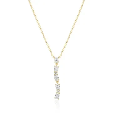 Sif Jakobs Halskæde til Dame udført i 925 Sterling Sølv i en flot Guld farve