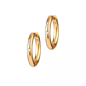 ANNI LU Øreringe til Dame udført i Messing i en flot Guld farve