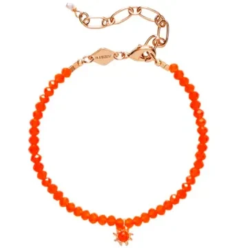 ANNI LU Armbånd til Dame udført i Messing i en flot Guld, Orange farve