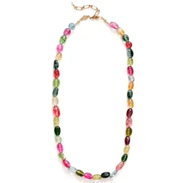 ANNI LU Halskæde til Dame udført i Messing i en flot Multi farve