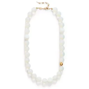 ANNI LU Halskæde til Dame udført i Messing i en flot Hvid farve