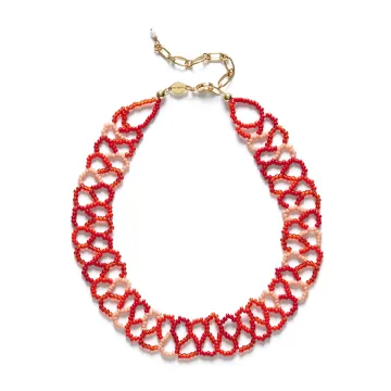 ANNI LU Halskæde til Dame udført i  i en flot Rød farve