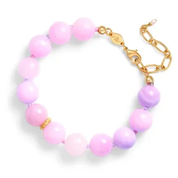 ANNI LU Armbånd til Dame udført i Messing, Glas, Guld i en flot Lilla farve