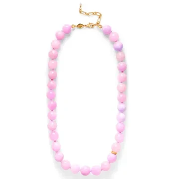 ANNI LU Halskæde til Dame udført i Messing, Guld, Polyester i en flot Lilla farve