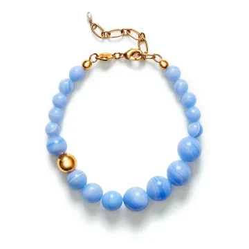 ANNI LU Armbånd til Dame udført i Messing i en flot Blå farve