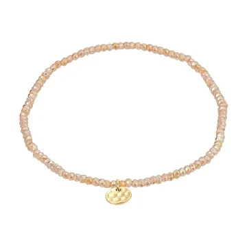 Pilgrim Armbånd til Herre, Dame udført i Sten i en flot Champagne farve