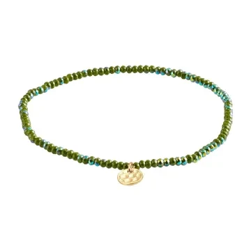 Pilgrim Armbånd til Herre, Dame udført i Sten i en flot Grøn farve