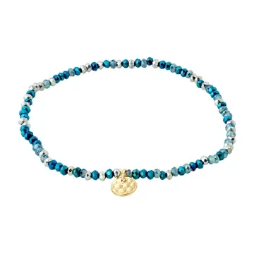 Pilgrim Armbånd til Herre, Dame udført i Sten i en flot Blå farve