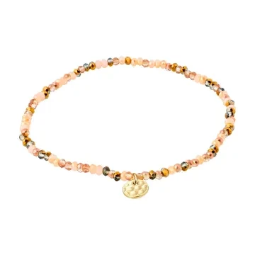 Pilgrim Armbånd til Herre, Dame udført i Sten i en flot Brun, Champagne farve