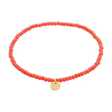 Pilgrim Armbånd til Herre, Dame udført i Sten i en flot Orange farve