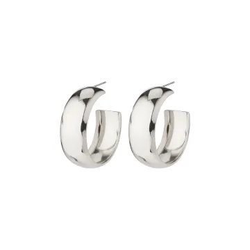 Pilgrim Øreringe til Dame udført i Messing, Zink i en flot Sølv farve