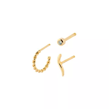 Pernille Corydon Øreringe til Dame udført i 925 Sterling Sølv i en flot Guld farve