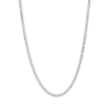 IX Studios Halskæde til Herre, Dame udført i 925 Sterling Sølv i en flot Sølv farve
