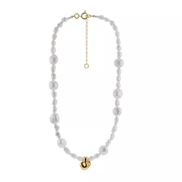 Hasla Halskæde til Dame udført i 925 Sterling Sølv i en flot Guld farve