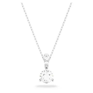 Swarovski Halskæde til Dame udført i Rustfrit stål, Sten i en flot Sølv farve