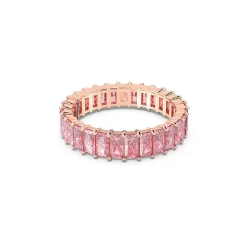 Swarovski Ring til Dame udført i Rustfrit stål i en flot Lyserød, Rosaguld farve