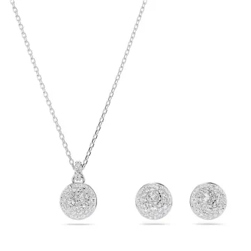 Swarovski Halskæde til Dame udført i Rustfrit stål i en flot Sølv farve