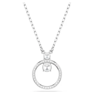 Swarovski Halskæde til Dame udført i Rustfrit stål, Sten i en flot Sølv farve