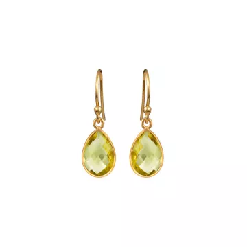 Susanne Friis Bjørner Øreringe til Dame udført i 925 Sterling Sølv i en flot Gul, Guld farve