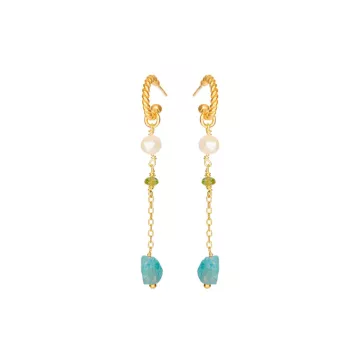 Susanne Friis Bjørner Øreringe til Dame udført i 925 Sterling Sølv i en flot Guld farve