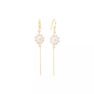 Susanne Friis Bjørner Øreringe til Dame udført i 925 Sterling Sølv i en flot Guld farve