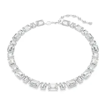 Swarovski Halskæde til Dame udført i  i en flot Sølv farve