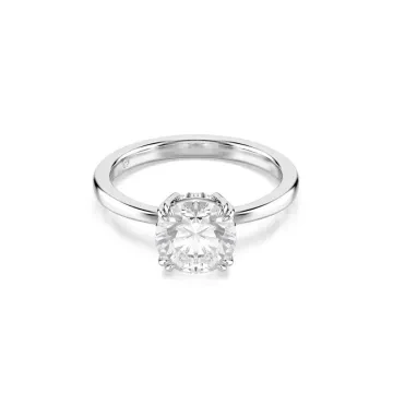 Swarovski Ring til Dame udført i Rustfrit stål, Sten i en flot Sølv farve