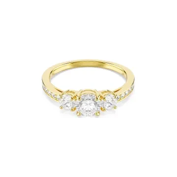 Swarovski Ring til Dame udført i Rustfrit stål i en flot Guld farve