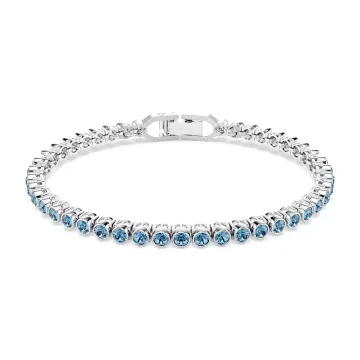 Swarovski Armbånd til Dame udført i Rustfrit stål i en flot Blå, Sølv farve