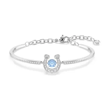 Swarovski Armbånd til Dame udført i Rustfrit stål i en flot Blå, Sølv farve