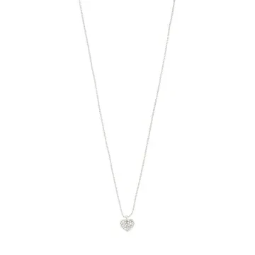 Pilgrim Halskæde til Dame udført i Messing, Zink i en flot Sølv farve